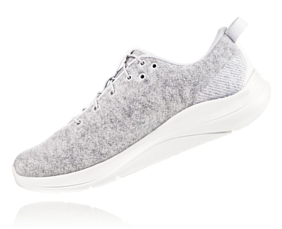 Hoka One One Running Shoes Womens Grey - Hupana Flow Wool - 74925MIBF